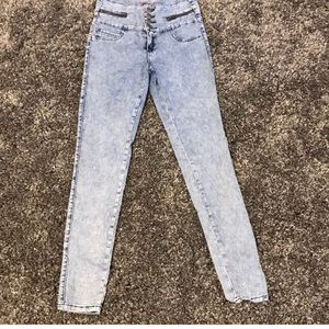 Acid wash Jean leggings
